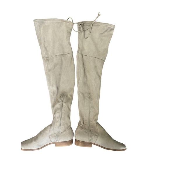 Gianni Bini Womens Fremaux Over the Knee Boots Taupe Tan Microsuede OTK size 6M - Picture 5 of 7